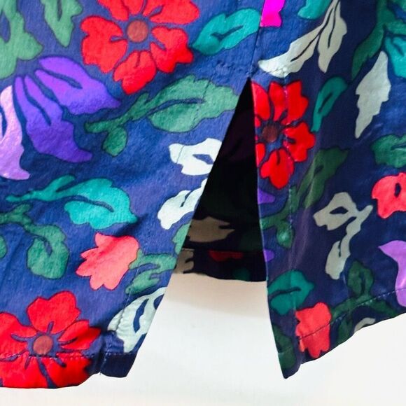 Línea by Louis Dell’Olio floral multi silk blouse estimated size L - Picture 7 of 9